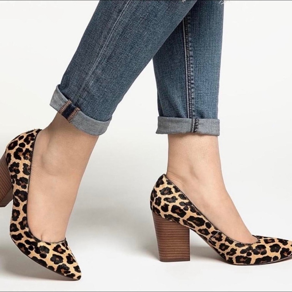 Crown Vintage 👑 | Leopard Stacked Block Heels | Sz. 9M